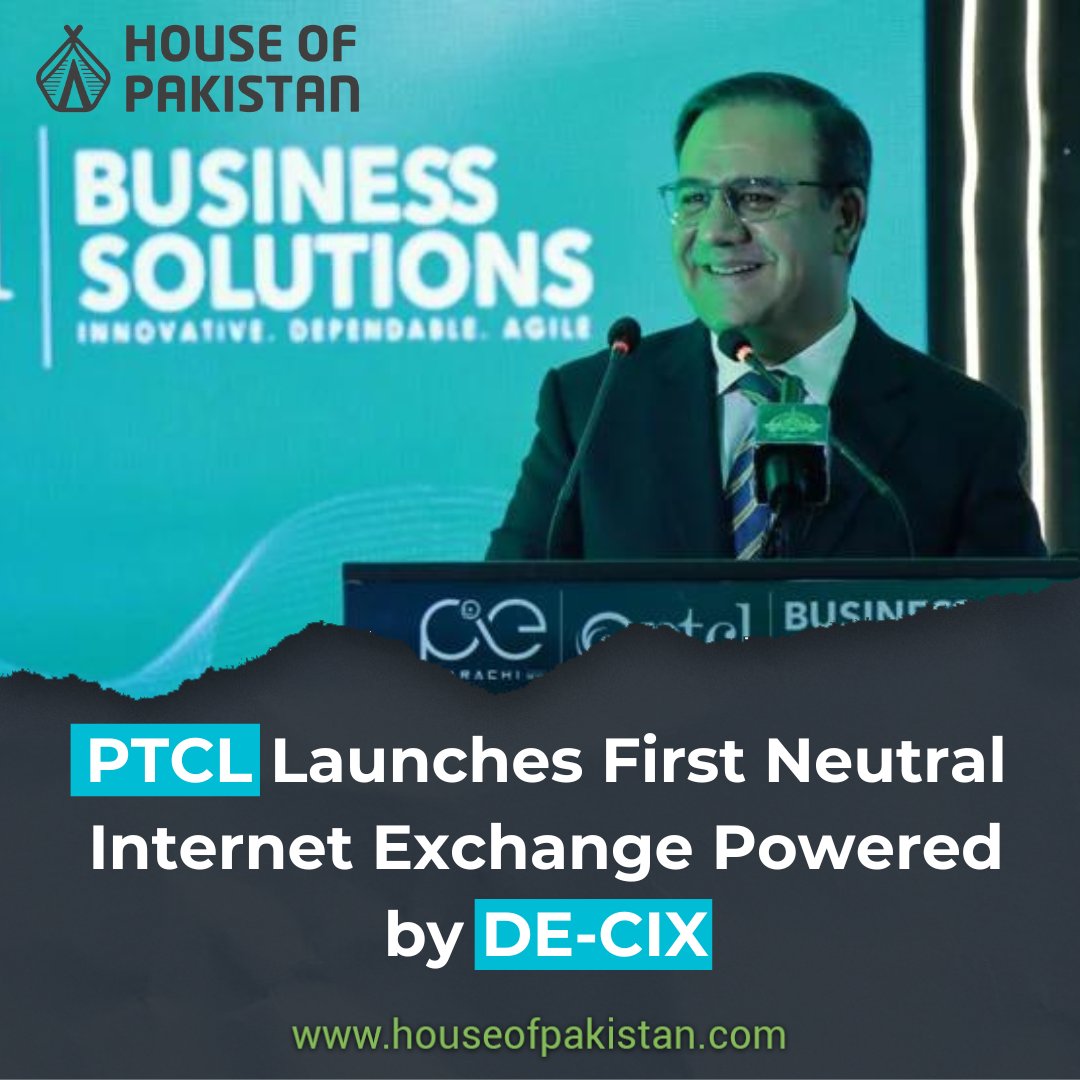 Pakistan Telecommunication Company Limited (PTCL) has launched the first carrier-neutral internet exchange (IX) in the country with the help of DE-CIX. The Pakistan Internet Exchange (PIE) will be hosted at the PTCL data centre in Karachi. #houseofpakistan