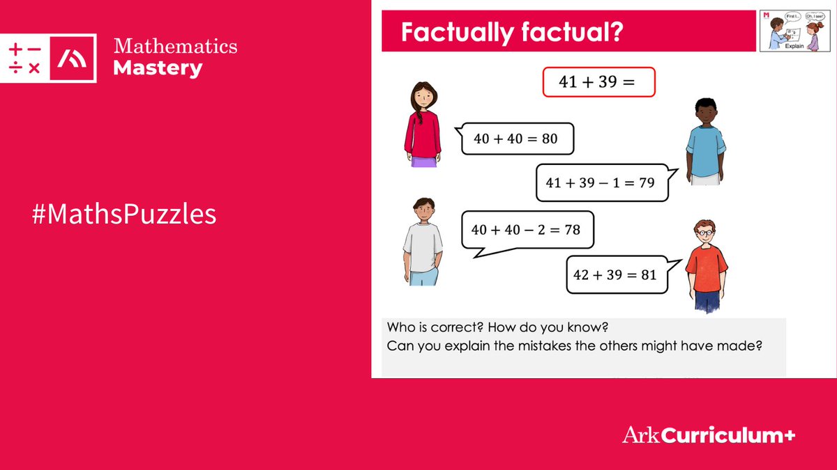 MathsMastery's tweet photo. Here’s a little puzzle fun for KS1 pupils.

Who is correct? How do you know?

We have loads more puzzles like this to keep your class progressing in a fun way.
Discover Mathematics Mastery Primary today: https://t.co/O0FNu50Vvn

#mathsmastery #primarymaths #subjectexcellence https://t.co/RjUAXyhnhK