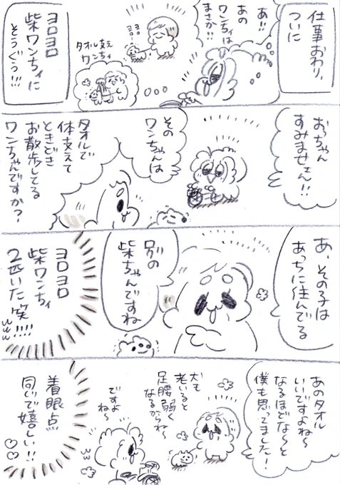 あのタオルのワンちゃんとついに遭遇したぞ〜〜!!!!!(1/2) 