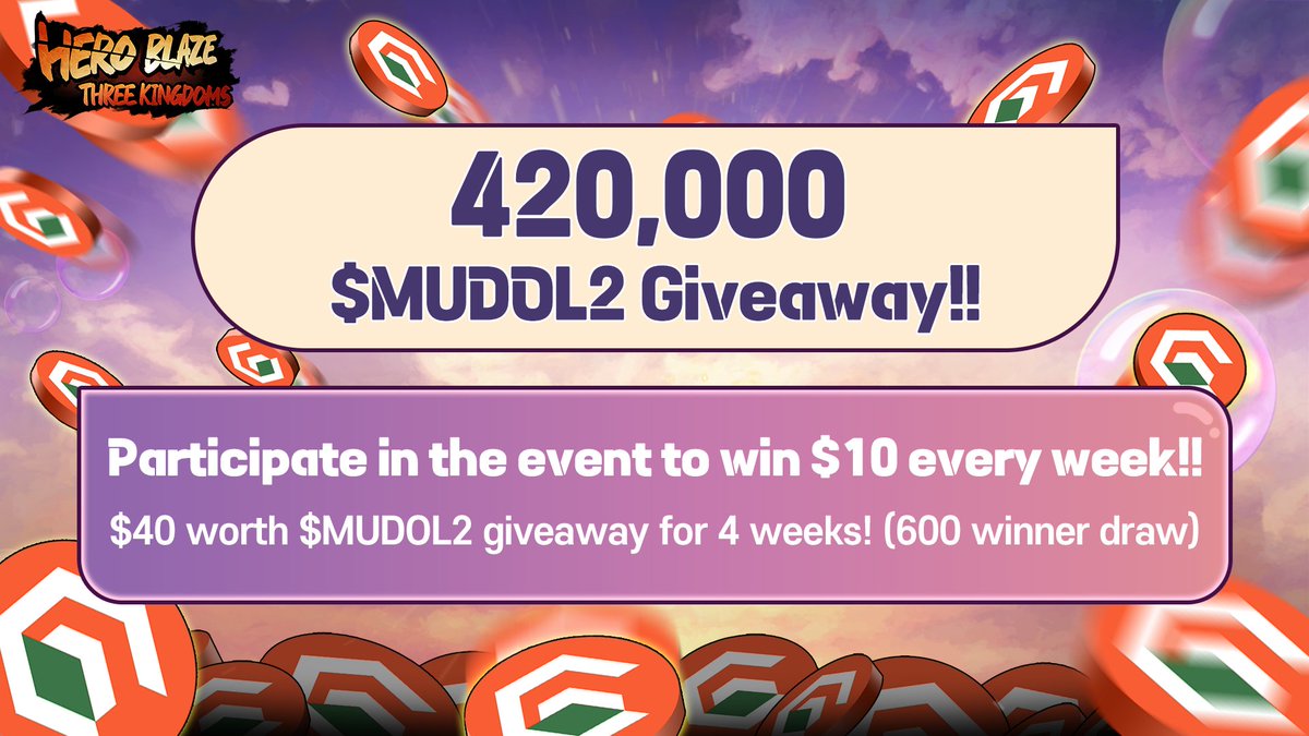 ✨4-Week Token Giveaway Event Begun✨

If you participate in the 4-week long General Growth Jumping Event, We will giveaway $MUDOL2 Tokens through lucky draws!!

420,000 $MUDOL2 given in total!! Check it out now!

Link: discord.com/channels/95574…