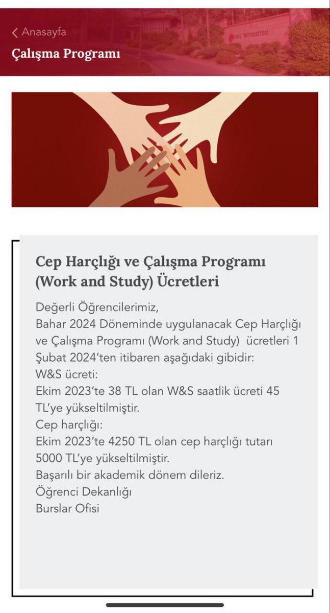 Koç Üniversitesi'nde yeni yılda öğrenci burslarına ve çalışma programlarına zam yapılmadı. Üniversitelilerin yaptığı eylemden sonra üniversite yönetimi, yenilenen yetersiz ücretleri tatil dönemi açıkladı.

Bize reva gördüğünüz şartlarda yaşayamıyoruz!