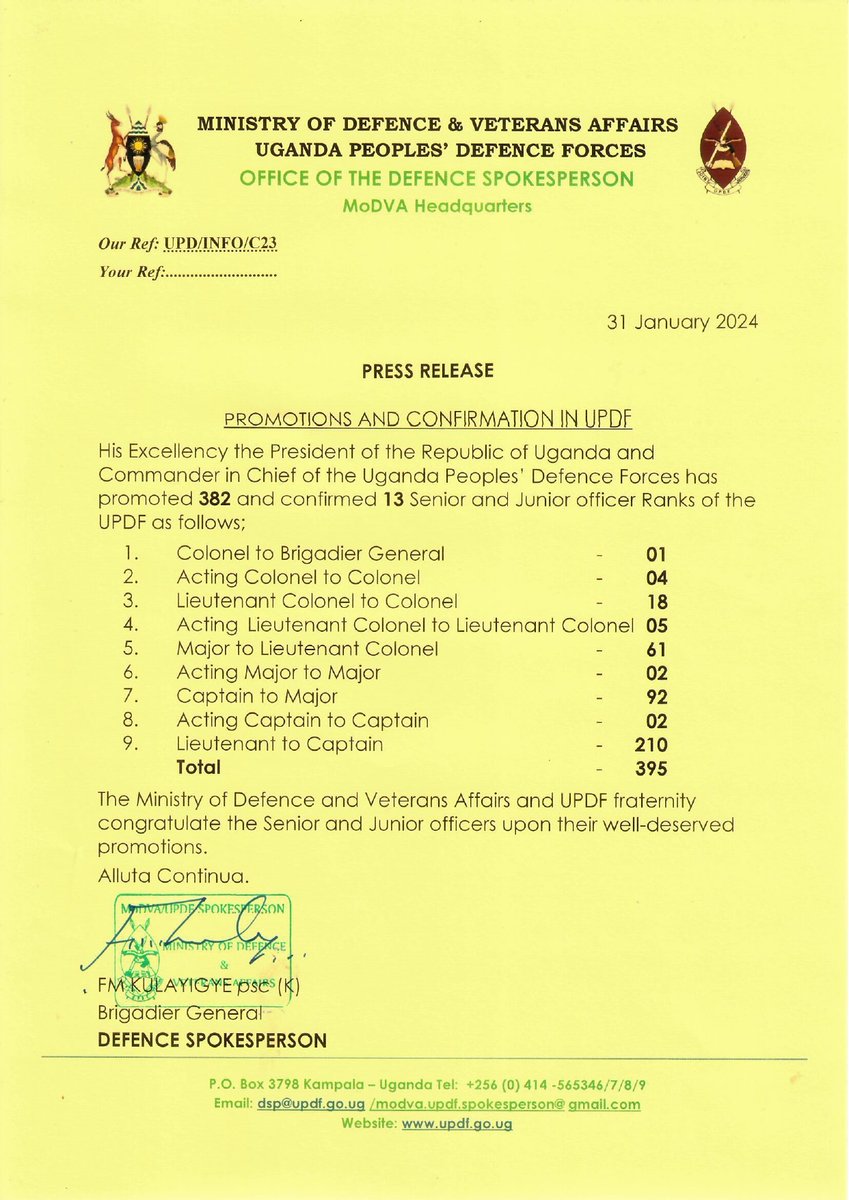 MODVA_UPDF's tweet photo. Promotions And Confirmation In UPDF https://t.co/aTWVfxxbYW https://t.co/XR9G0LWnDB