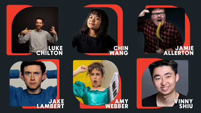 Celebrate making it through January by laughing with us! 🤪 @ChiltonlukeLuke @chinwangqin @JamieOliphant @JakeLambert @AmyWebberSop @VinnyShiu AND MORE! Come and grab a FREE DRINK with every ticket 🍻