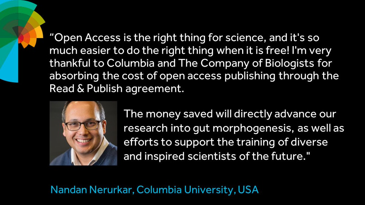 Thank you to Nandan Nerurkar @NerurkarLab for sharing his experience of fee-free #OA publishing with us via @Co_Biologists' #ReadAndPublish agreement with @Columbia @columbialib  
Read Nandan's paper: bit.ly/4bcVvLk

Check all institutions listed: bit.ly/3O7BxGi