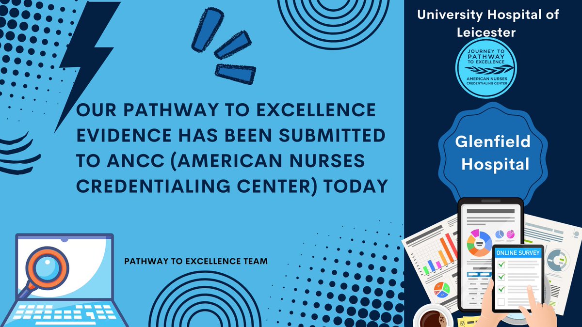 Glenfield Hospital, evidence demonstrating your nursing excellence surrounding the 6 Standards has been submitted to the ANCC 💙🌎 We will update you on its grogress and when the next stage of accreditation, the Pathway Survey, is launched 🚀💫 #nursingexcellence