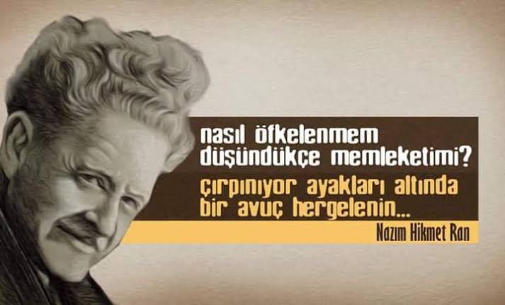 Nâzım’ın ülkemiz için duyduğu öfke ve üzüntüyü biz Adana Demirspor’umuz için duyuyoruz. Memleket de Adana Demirspor da bir avuç hergelenin ayakları altında çırpınıyor. #AdanaDemirspor #CanAtalay