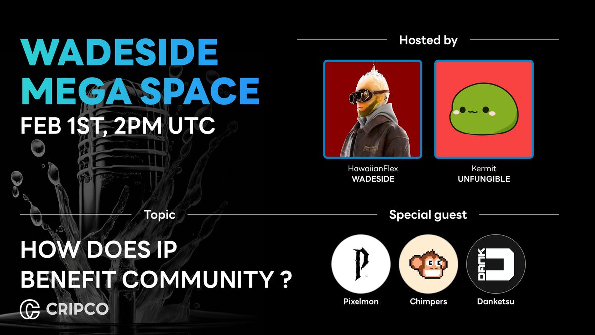 Wade_Side's tweet photo. 📡 Calling WADESIDE: Join our groundbreaking Megaspaces!

Set Your Reminder: https://t.co/6sr37NNVn7

Dive into the heart of the WADESIDE INO. Exclusive insights, direct from the visionaries. Big stakes with INO spots up for grabs. Want to snatch your Wavy List? Engage below.