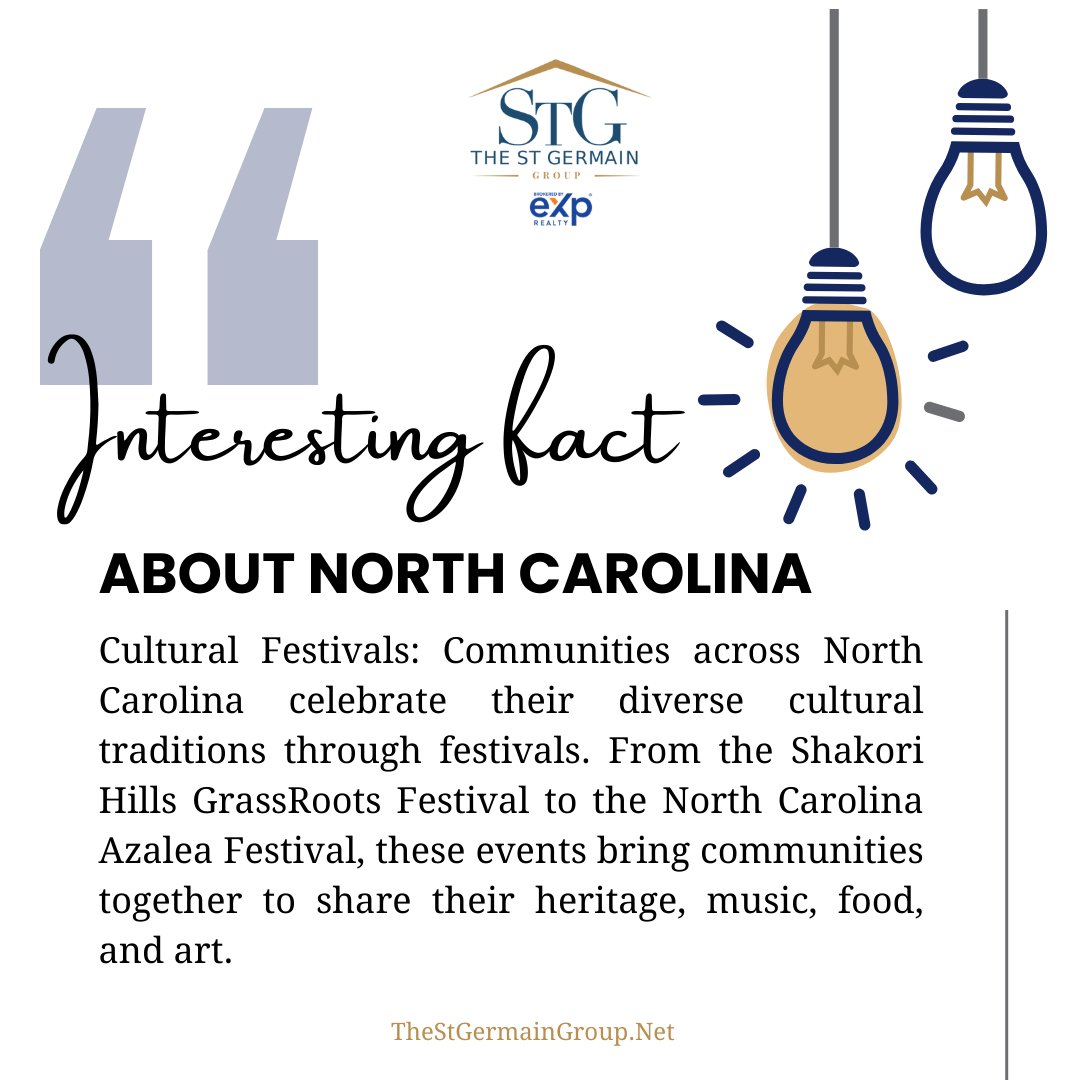 stgermain_group's tweet image. Dive into North Carolina&apos;s vibrant culture at festivals like Shakori Hills GrassRoots &amp;amp; NC Azalea. 🎉 It&apos;s where traditions come to life, music fills the air, and flavors delight your senses. Join the celebration! 🎶🍲 #NCCulture #CommunityFestivals #ExperienceNC