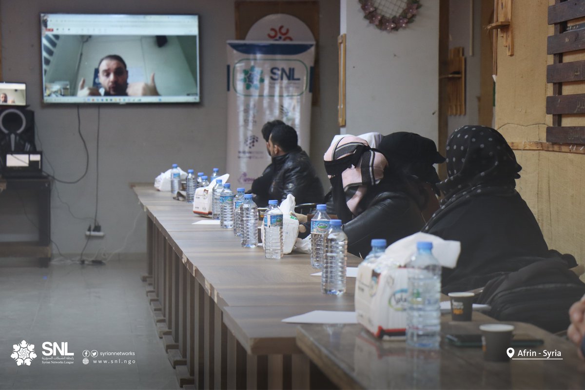 syriannetworks's tweet photo. On Monday, January 29, 2024, the Syrian Networks League held the humanitarian coordination meeting in Syria - Afrin, in the presence and participation of many Syrian civil society institutions.
#Syrian_Networks_League
#Syria
#Coordination_meeting
#SNL 
#humanitarian https://t.co/wrmoL8Hq5v