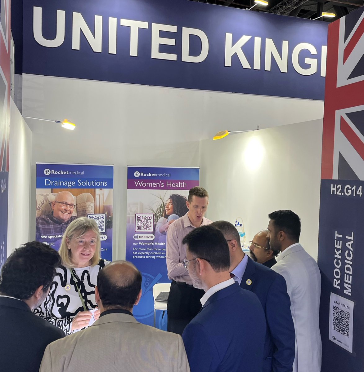Rocket_Medical's tweet photo. Another busy day at #ArabHealth2024! Its been great so far meeting current and prospect partners and to showcase our portfolio of products within Drainage Solutions and Women's Health.
Come and say hello๐ on stand H2.G14.
#RocketMedical https://t.co/fKrdoC7R2E