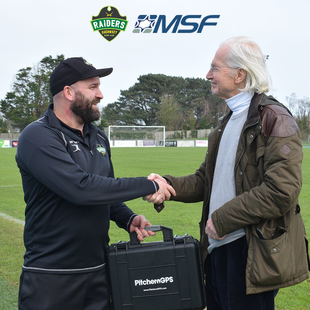 MSF donates player GPS trackers to the Guernsey Raiders. 

With thanks to MSF's Greville Mitchell OBE, the Guernsey Raiders now have World Rugby approved GPS player trackers. 

🔗| Read more: bit.ly/3u3ItiI

Thank you Greville 🟢⚪