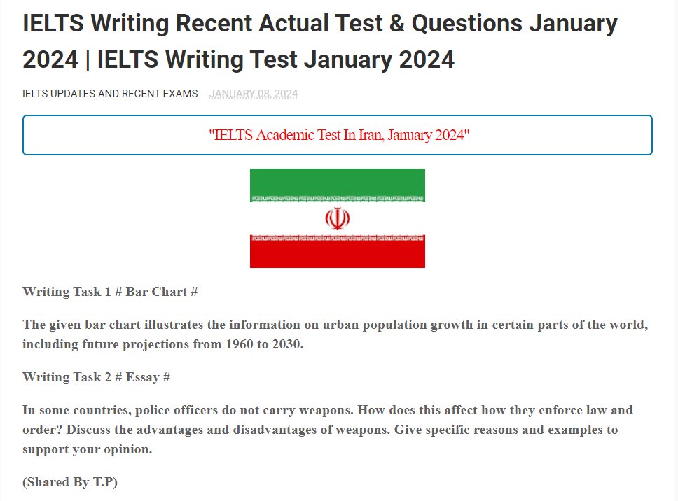 ielts_iuare's tweet photo. Actual IELTS Exam Academic Writing Test, January 2024, Iran
Click Here For More Writing Tests - https://t.co/mzhZnNFgMA

#IELTS #writing #ielts_writing #recent_ielts_exam 
#ieltswritingpractice #ieltswritingtests #ieltswritingtaks2 https://t.co/1mqhr29vYH