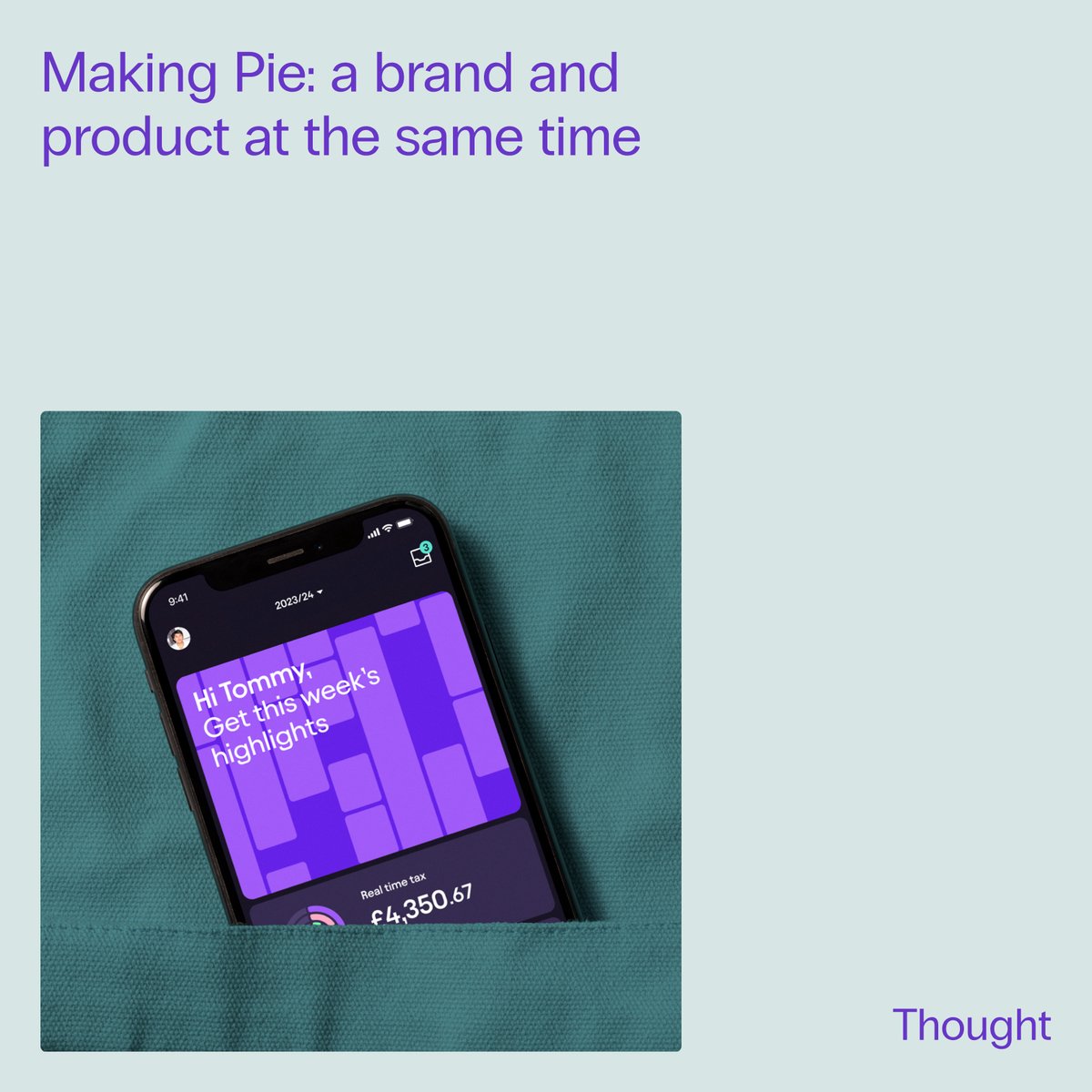 Working on <a href="/tax_pie/">pie.tax</a> was an exciting prospect. One studio entrusted with both a brand and product design language. Not many teams work this way, so in ‘Making Pie’, Mark and Sam share the learnings.

Read it here 👉 studio-output.com/thought/making…
