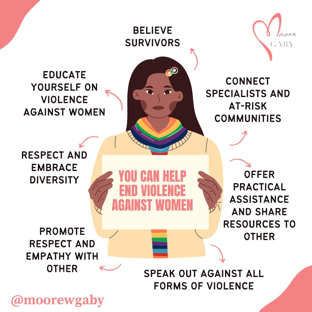 MooreWGaby's tweet photo. Join the movement to end violence against women! 🌍 Together, we can make a difference. Educate yourself on the realities, offer practical assistance, and share valuable resources. 

#EndViolence #BreakTheSilence #EmpowerSurvivors #SpreadLoveNotHate #StandUpAgainstAbuse https://t.co/xSyFjQxlcz