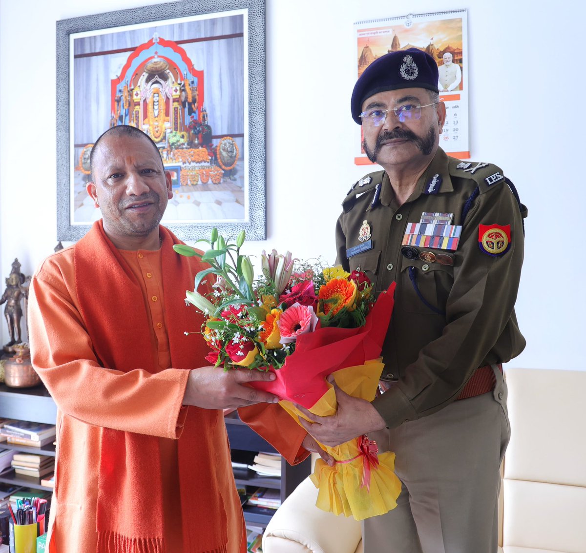 Embarking on a new journey, I'm deeply grateful to Hon'ble CM UP, Sri @myogiadityanath Ji, for his trust & blessings. Inviting #UPPolice family & all citizens to unite for a safer state, weaving a legacy of trust, safety, & respect. Together, we stand strong!

#ServiceBeforeSelf