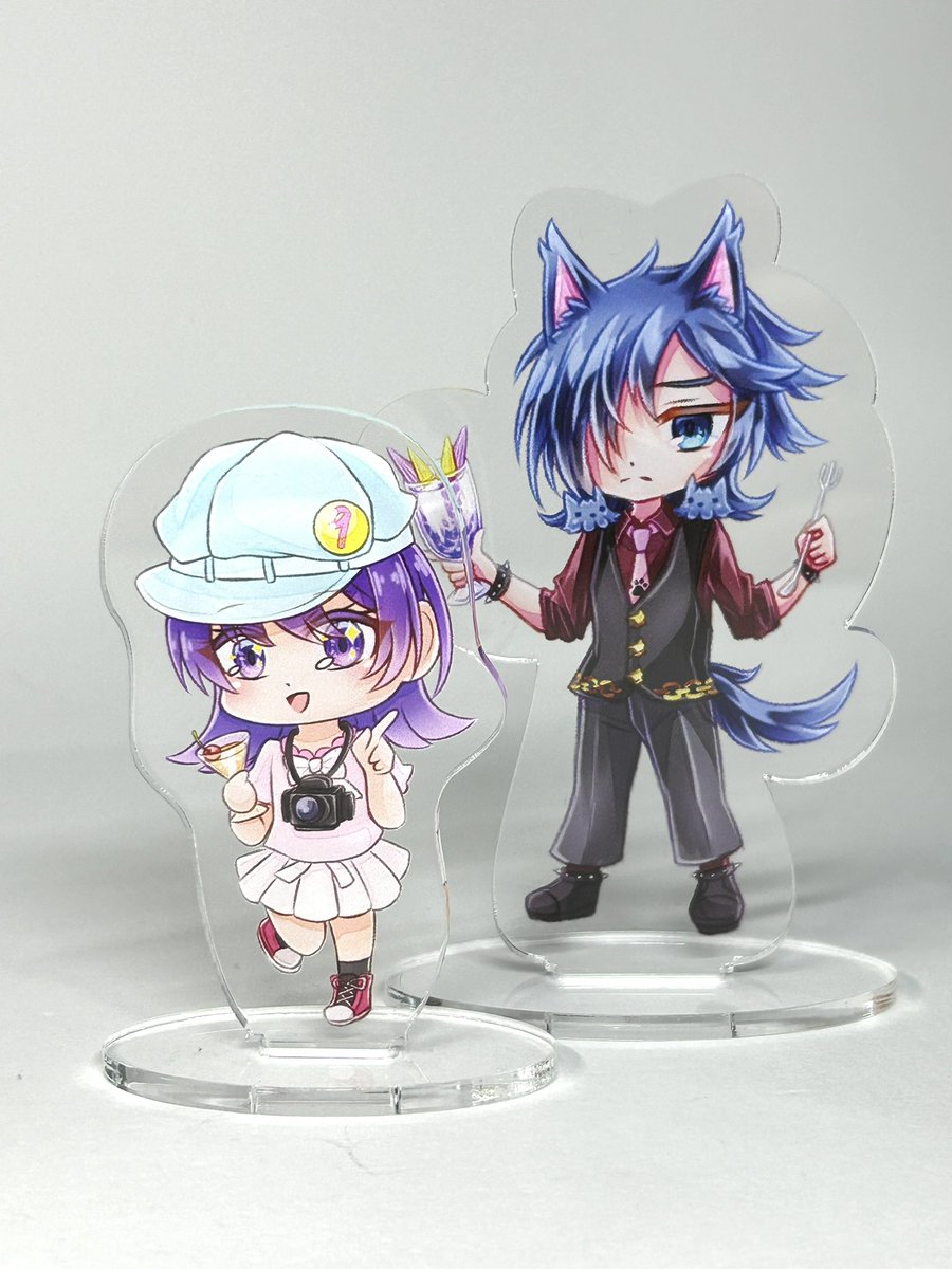 animal ears purple hair 1boy tail purple eyes chibi blue hair  illustration images