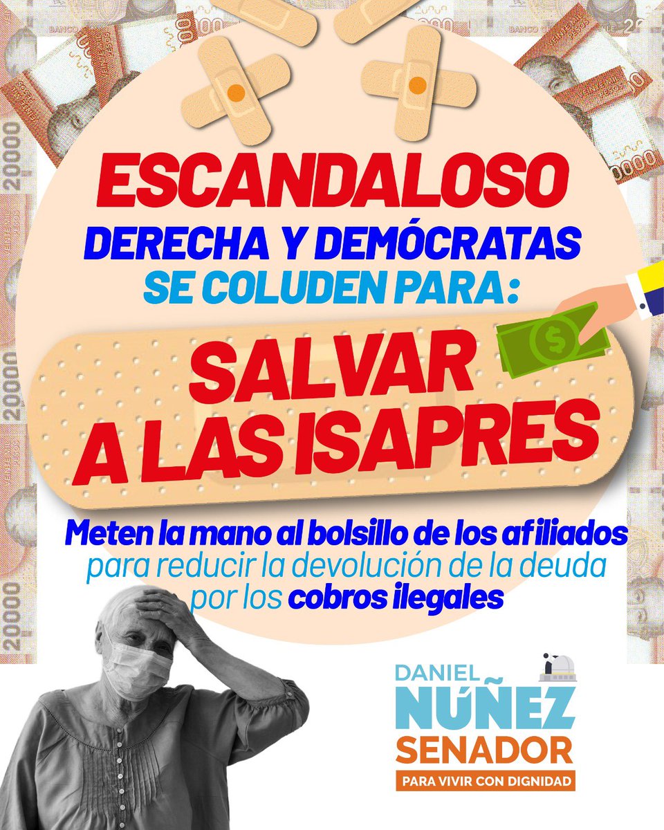 Sinvergüenzas!!

Las isapres fueron condenadas por cobros ilegales, pero ahora con la complicidad de senadores de derecha y Demócratas son capaces de desconocer el fallo de la Corte Suprema para devolver menos dinero a los afiliados.

Esperamos que el TC frene esta ilegalidad