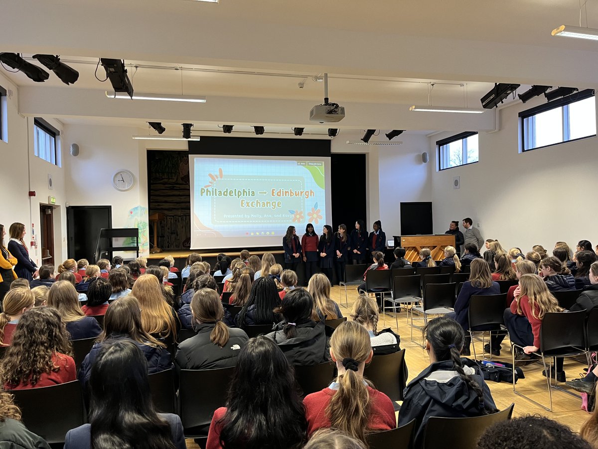 Thank you to our @GFSchool visitors for sharing their exchange experiences with the @stgels community during assembly this morning. 
#sharingculture #internationaleducation #partnership