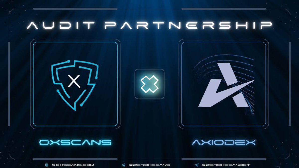 Good Morning Axionites! We are happy to announce that our audit has now been completed! <a href="/0xscans/">0xScans AI</a> is the one of the leading AI auditing solutions for smart contracts!
This is always a major milestone particularly for a Dex where multiple contracts come into play, thank you for