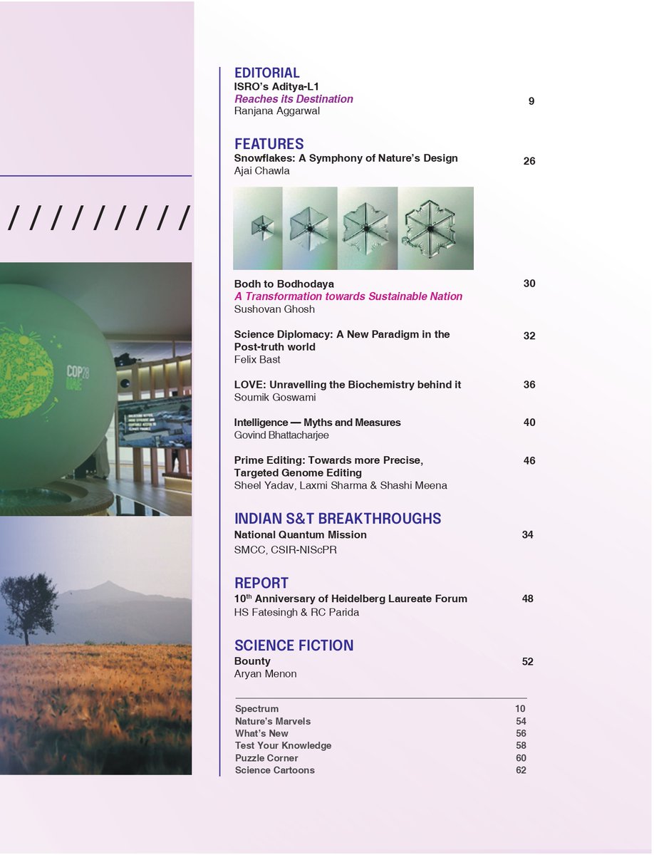 The Science Reporter has released its February 2024 issue with a cover story on Carbon Capture and other interesting features, including a report on the UN Climate Change Conference (COP28), Climate and Crops, etc. @CSIR_NIScPR Read👇 nopr.niscpr.res.in/handle/1234567…