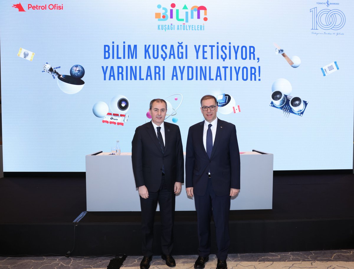 Bankamız ve Petrol Ofisi iş birliği ile hayata geçirilen Bilim Kuşağı Atölyeleri projesinin basın toplantısı, Genel Müdürümüz Hakan Aran ve Petrol Ofisi Grubu CEO’su Mehmet Abbasoğlu'nun katılımıyla gerçekleştirildi.

Bilim Kuşağı Atölyeleri projesi, 6 Şubat deprem felaketinden