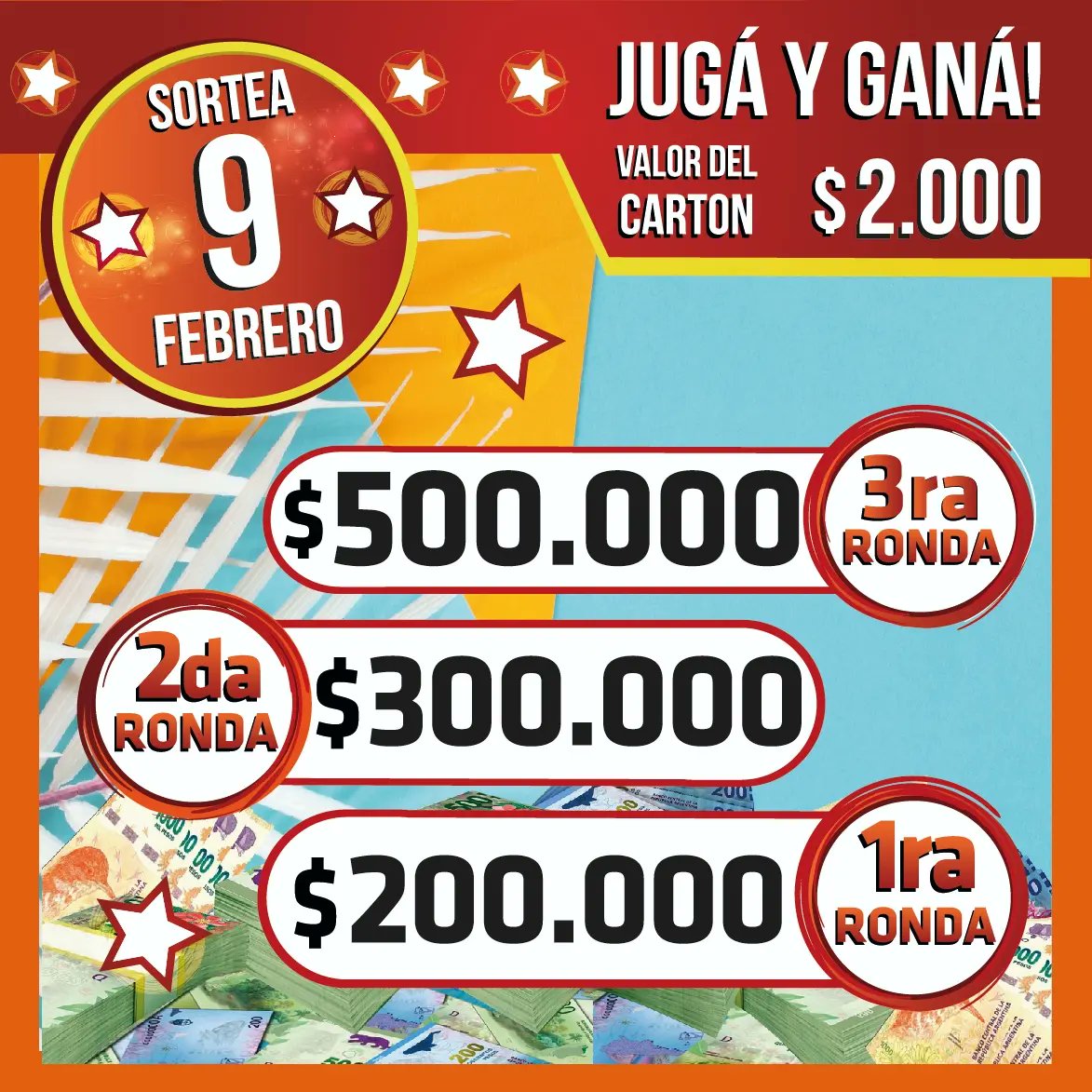IAS_Chubut's tweet image. 🍀Se viene el Telebingo Chubutense de febrero 
📌9/02

🙌En la 4ta Ronda:
📣 3 millones de pesos 😱😱😱😱
❇️ SúPeR BiNgO bolilla 39:
📣 10 millones de pesos 

🙌Valor del cartón 👉$2.000

➡️Los cartones estan disponibles en todas las agencias oficiales de la provincia.