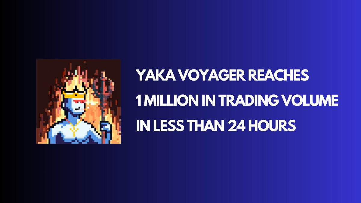 <a href="/YakaFinance/">Yaka Finance 🔱 - Degen's Paradise on Sei</a> Voyager has made history today, becoming the first NFT collection on SEI to reach 1 million SEI in trading volume in less than 24 hours.

What has contributed to Yaka’s rise as an early blue-chip in the SEI ecosystem? 

A short thread below 🧵