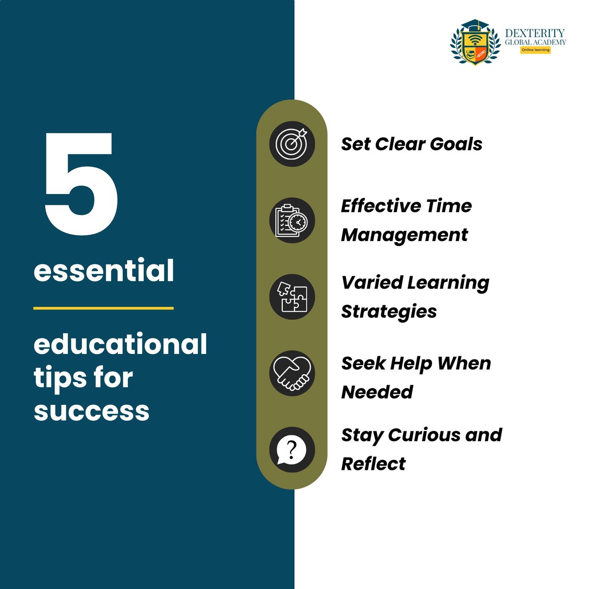 globalcrestacad's tweet photo. Elevate your success with these 5 educational tips

#dexterityglobalacademy #educationaltips #tipsforsuccess https://t.co/2veGqWv3TJ
