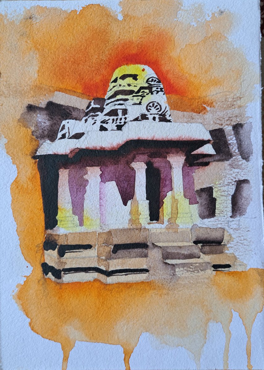 choudhari20's tweet photo. #ajantha #caves #watercolour #painting https://t.co/sKPIaqYz6e