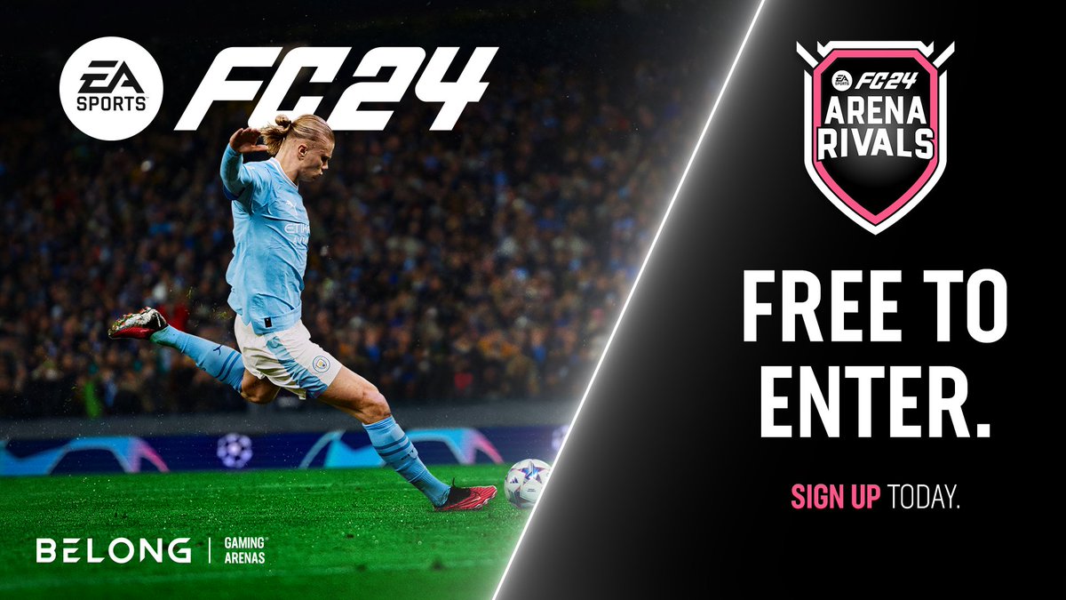 EA SPORTS FC 24 Arena Rivals! 🔥⚽️

🎮 24 player league
📅 Starts February 7th for 4 weeks
⏰ Every Wednesday 17:00-20:00
📍 Participating Arenas

Sign-up before you miss out! 👉 belong.gg/arena-rivals/e…
