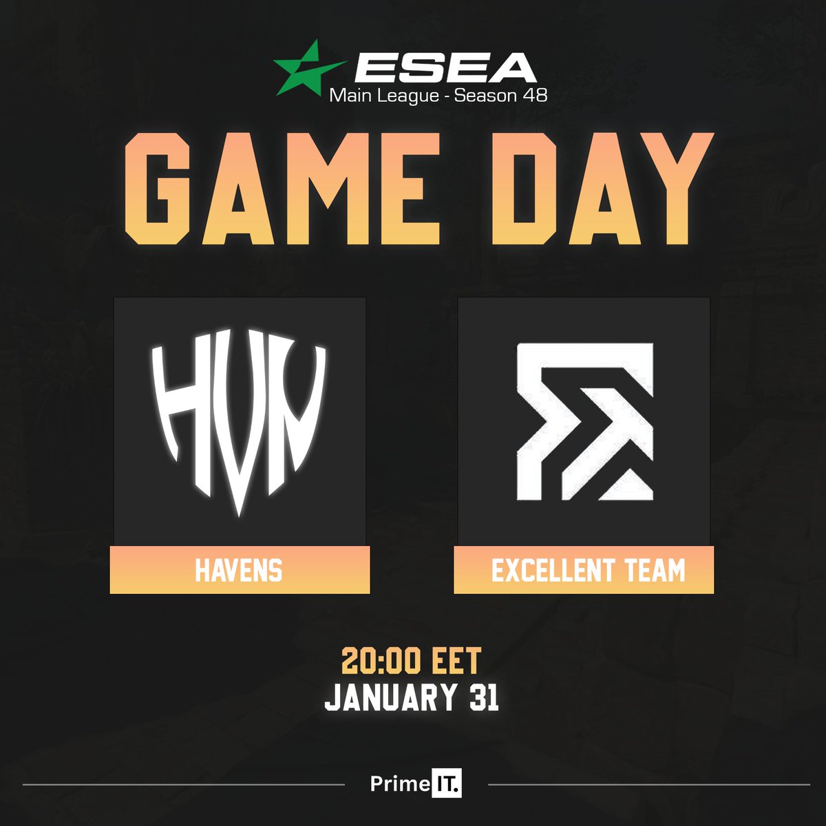 HAVENsgg's tweet photo. GAMEDAY and we are up against #excellentTeam in
@ESEA Main!
โฐ20:00 EET
๐ทhttps://t.co/LlhibHbKfk https://t.co/LUvYJSQXIG