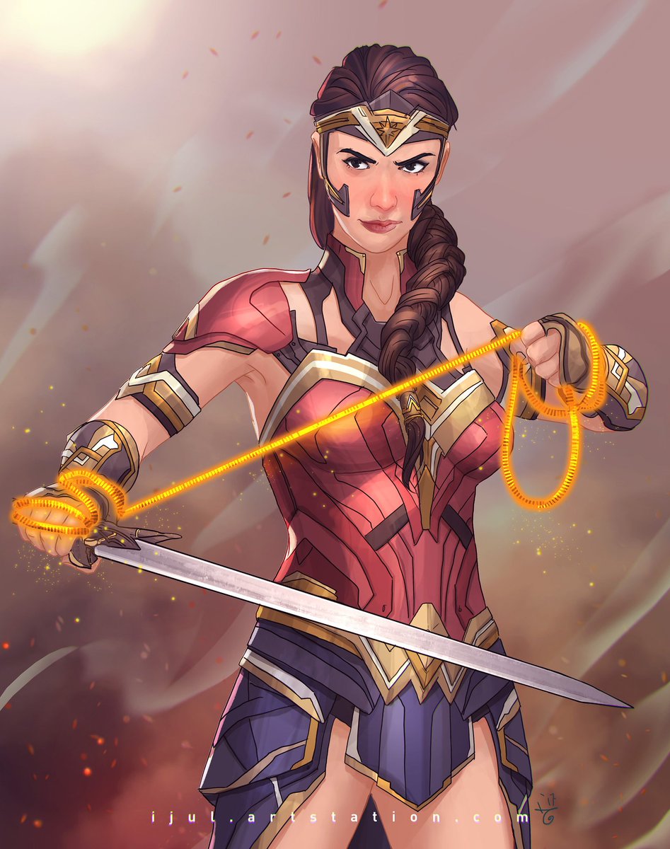 ijulzzzz's tweet photo. Quote this with your Wonder Woman art! 
 
An old Fanart, put a bit of accent on her design. I hope you like it 🙂
#WonderWoman https://t.co/FZmRVDsAMA