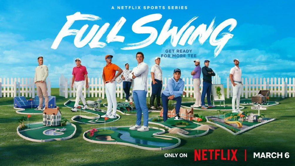 🚨🍿🏌🏻‍♂️#FULL SWING —  Season 2 of Full Swing premieres on March 6, 2024. Featured players include: Rory, JT, DJ, Rickie, Tom Kim, Joel Dahmen, Matt &amp; Alex Fitzpatrick, Wyndham Clark, Keegan Bradley, Justin Rose, Luke Donald and Zach Johnson.

<a href="/chadmumm/">Chad Mumm</a> | <a href="/netflix/">Netflix</a>