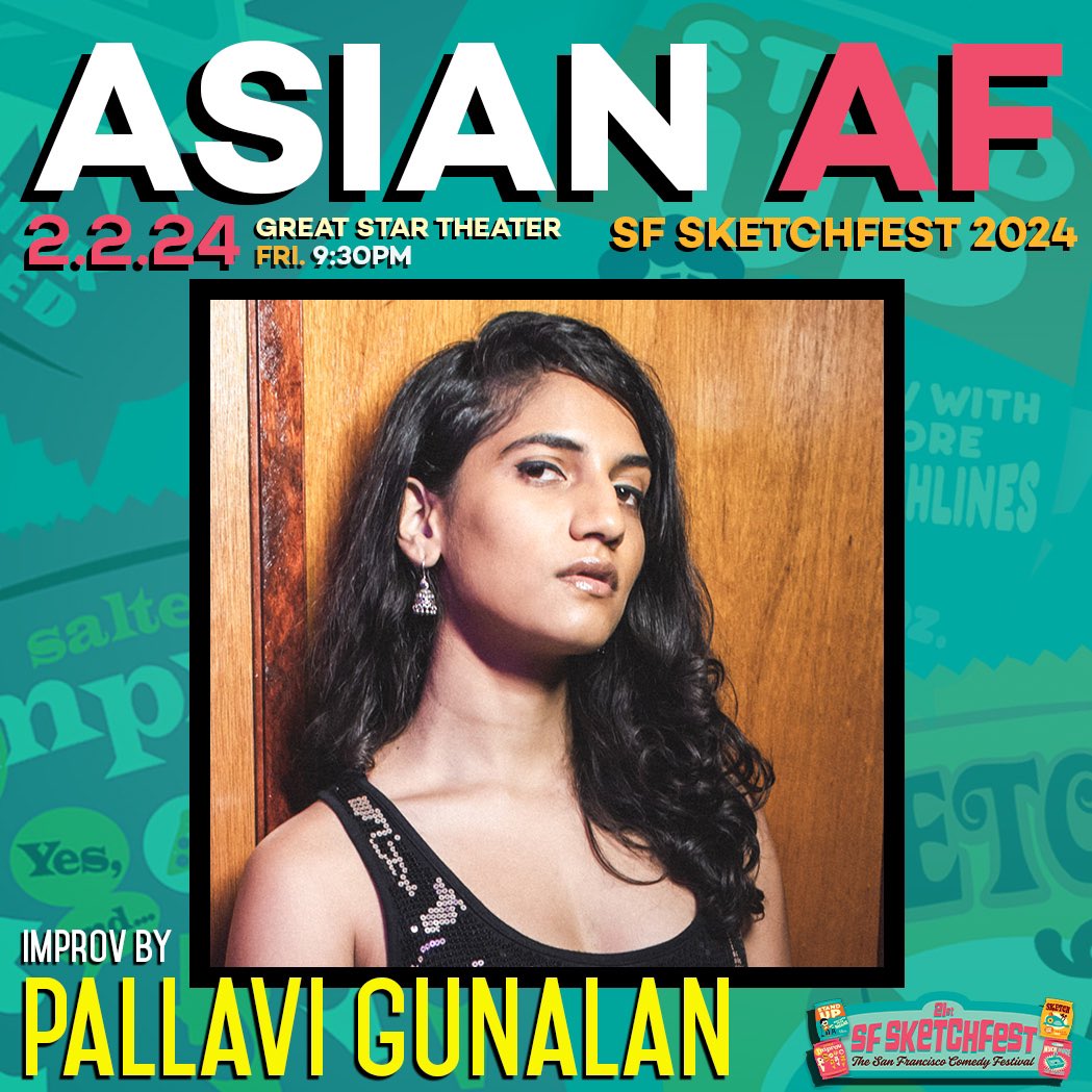 AsianAFshow's tweet photo. @SFSketchfest @ANDREWTI @yoisthisracist @netflix @LokiOfficial @ShantiCharan @DeeptanshuJha @jha_deeptanshu @GreatStarSF @jrrytrn Here are a few of our Improvisors who will be performing at ASIAN AF / SF SKETCHFEST 2024 this Friday, February 2nd @ 9:30pm at the Great Star Theater! 

✨ @YOURFRIENDLILAN!
✨ @SHILPADEE!
✨ @TOEKNEEBEANS!
✨ @PALLAVIGUNALAN!

BUY TICKETS 🎟️: https://t.co/2XHcn8OsRx https://t.co/sKk24o1023