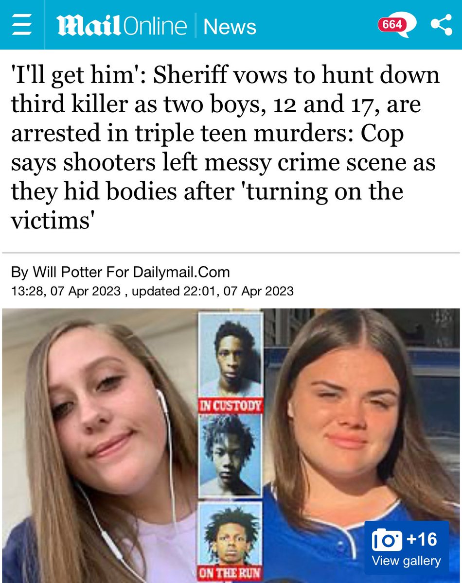 Winnie Schola (@winnieschola) on Twitter photo <a href="/libsoftiktok/">Libs of TikTok</a> two 16 year old WHITE GIRLS - MURDERED - by BLACK MALES
and an unidentifed male, 17, also murdered
NOTE - no cries of racism - no race hate charges <a href="/libsoftiktok/">Libs of TikTok</a> two 16 year old WHITE GIRLS - MURDERED - by BLACK MALES
and an unidentifed male, 17, also murdered
NOTE - no cries of racism - no race hate charges