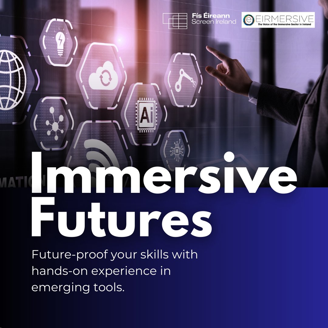 Screen Ireland (@screenireland) on Twitter photo ⚡ Are you a professional working in film/TV, animation or gaming based in Galway?
Don't miss out on this new workshop series from <a href="/eirmersive/">Eirmersive</a> exploring the creative potential of emerging AI tech, virtual production, VR, AR & more.
Learn more & apply ▶ bit.ly/48Wbrjv ⚡ Are you a professional working in film/TV, animation or gaming based in Galway?
Don't miss out on this new workshop series from <a href="/eirmersive/">Eirmersive</a> exploring the creative potential of emerging AI tech, virtual production, VR, AR & more.
Learn more & apply ▶ bit.ly/48Wbrjv