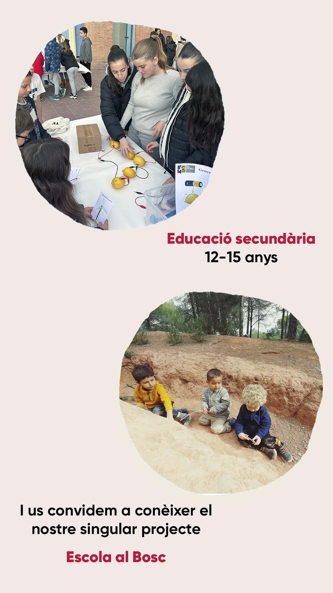 EscolaElPuig's tweet photo. PORTES OBERTES Educació Infantil, Educació Primària i Educació Secundària. Dissabte 17 de febrer a les 11h.

Obrim les portes de bat a bat perquè pugueu acostar-vos a veure i sentir l'Escola.

Per més informació truqueu al 93 777 22 76

#portesobertes #curs20242025 #escolescoop https://t.co/mO6uAmMcQD