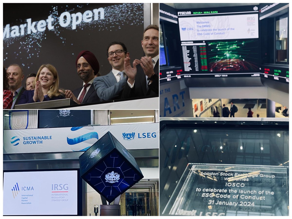 Nermin Daul 🌐 (@nerdaul) on Twitter photo An absolute pleasure to start the day with market open at London Stock Exchange <a href="/LSEplc/">London Stock Exchange</a> with a keynote address by Tajinder Singh, Deputy Secretary General of IOSCO (<a href="/IOSCOPress/">IOSCO Press</a>) on #ESG ratings and data product providers 👇
londonstockexchange.com/discover/news-…
#London #market #regulation An absolute pleasure to start the day with market open at London Stock Exchange <a href="/LSEplc/">London Stock Exchange</a> with a keynote address by Tajinder Singh, Deputy Secretary General of IOSCO (<a href="/IOSCOPress/">IOSCO Press</a>) on #ESG ratings and data product providers 👇
londonstockexchange.com/discover/news-…
#London #market #regulation