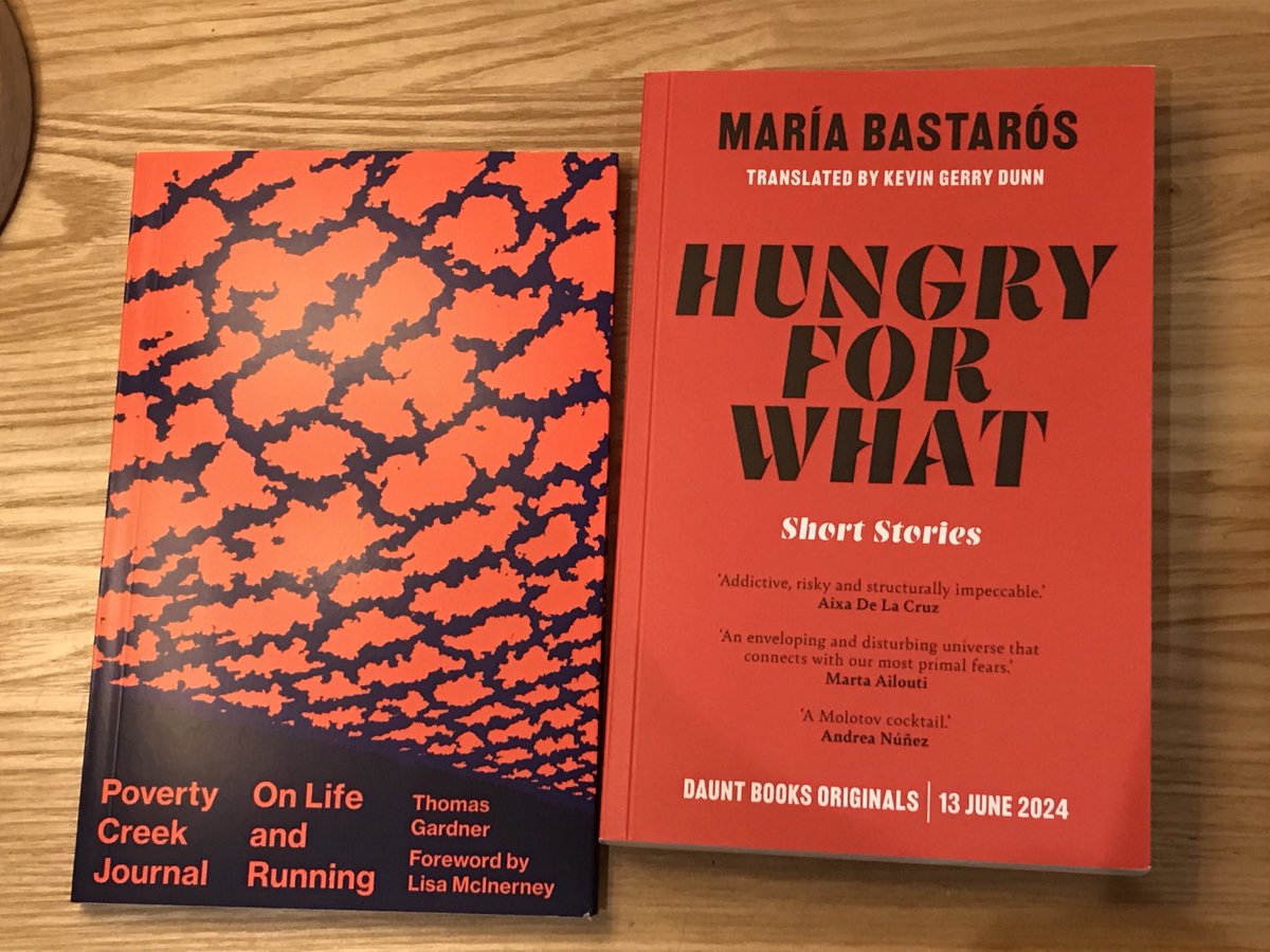 Always a thrill to receive a package from the wonderful ⁦@marigoldatkey⁩ - can’t wait to get stuck into these two! A meditation on running (that might just get me back out there) & an intriguing collection of uncanny short stories by a Spanish art historian. Thanks, lovey x