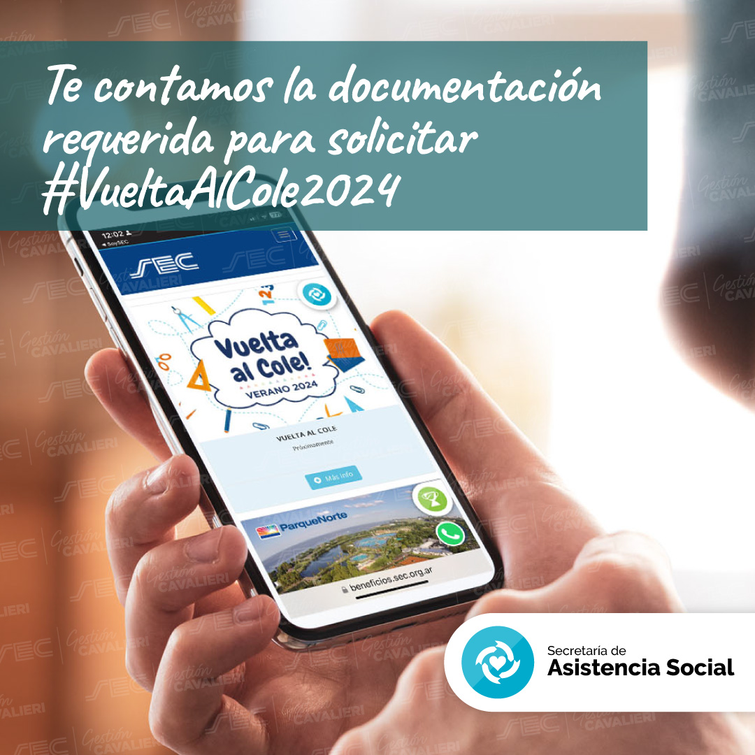 Si estás afiliado/a al SEC-CABA ya podés solicitar tu kit de útiles escolares📚✏️

Ingresá en beneficios.sec.org.ar/VueltaAlCole para conocer la documentación que deberás adjuntar en la solicitud así como la que necesitarás para retirar el beneficio.

#SoyComercio #SoySEC