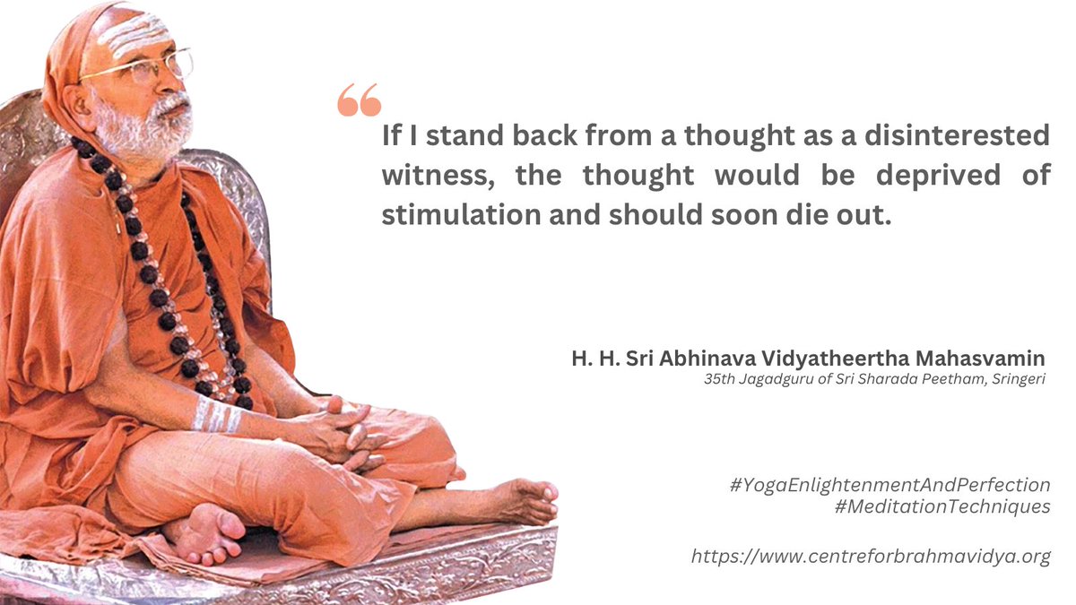 #YogaEnlightenmentAndPerfection
#MeditationTechniques 

centreforbrahmavidya.org
