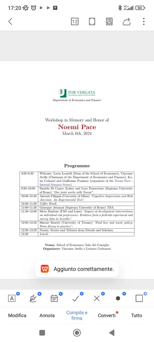 Workshop in Memory of Noemi Pace <a href="/EconTorVergata/">Economia Tor Vergata</a>