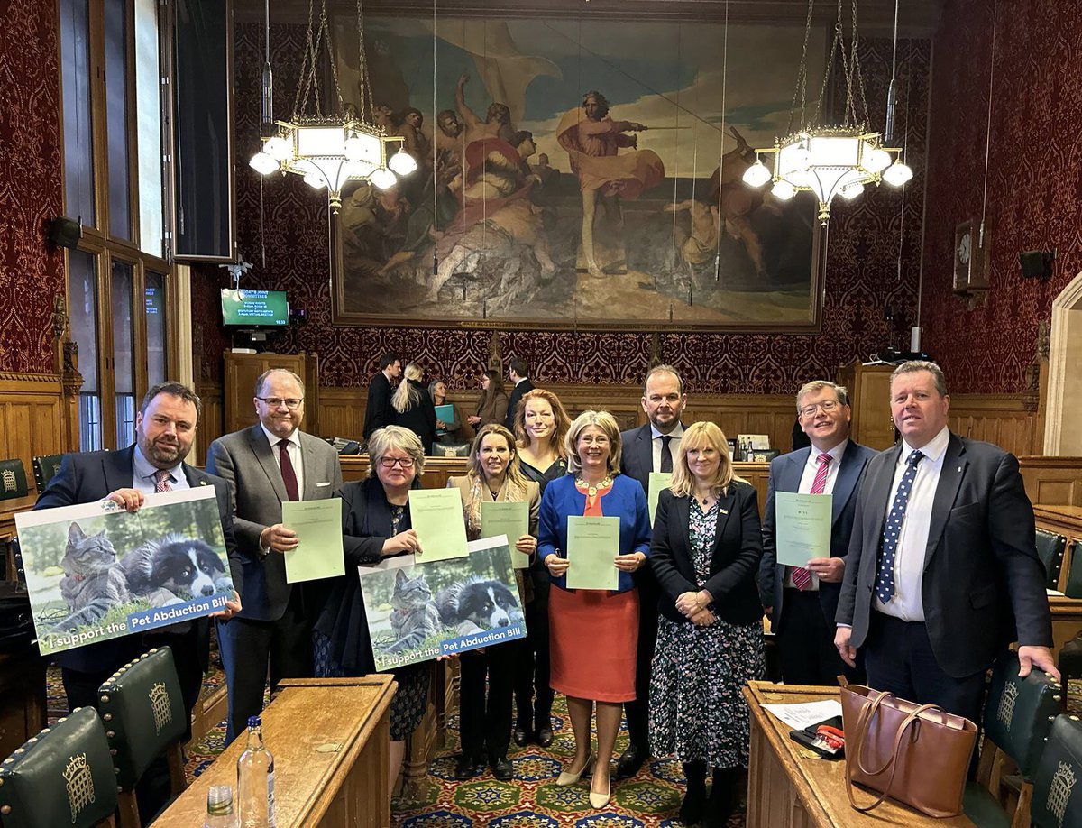 🐕🐈🌟SUCCESS 🌟🐕🐈

The #PetAbduction Bill passed it’s second reading today. 

Credit to @Dr_Dan_1 @theFOALGroup @DogLost_UK @pettheftaware @beverleycuddy John Cooper KC @marcthevet @BrendaBlethyn @APDAWG1 TY for not giving up on #PetTheftReform