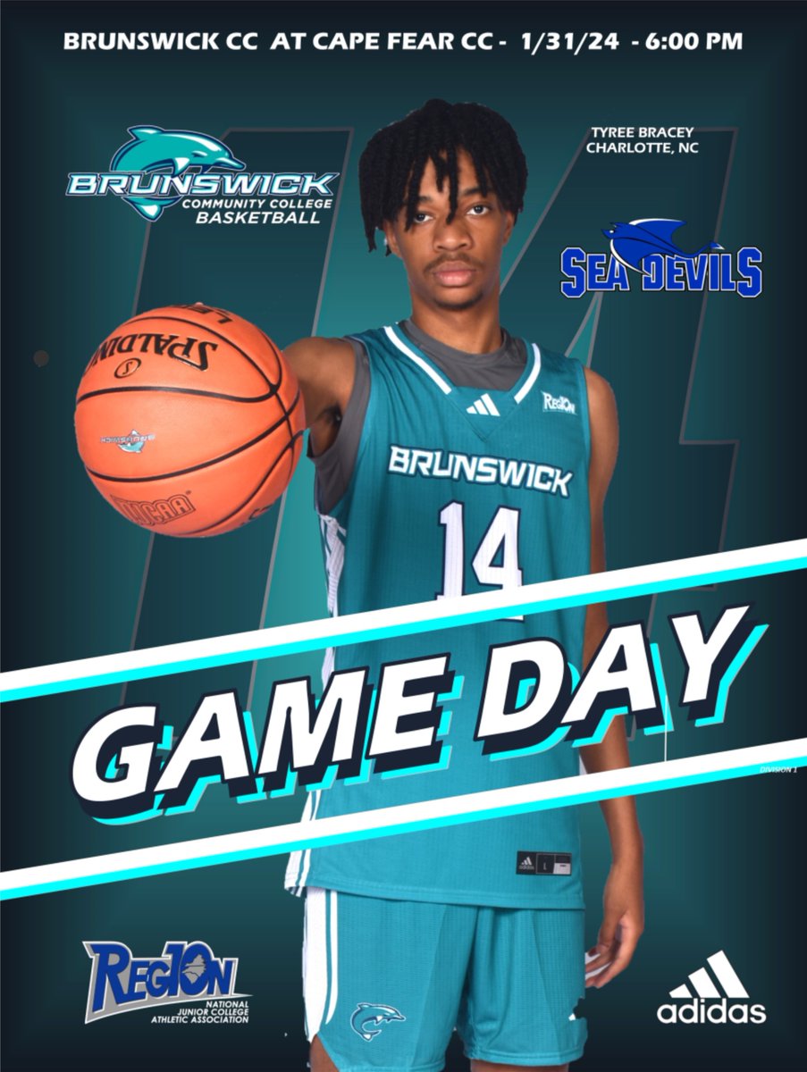 GAME DAY! <a href="/BrunswickCC_MBB/">Brunswick Community College Men's Basketball</a> plays at <a href="/CapeFearMBB/">Cape Fear Men’s Basketball</a> at 6:00 pm. If you are traveling to the game leave early. Remember only one bridge to Wilmington is open. Tune in at the following link.  
youtube.com/@cfccathletics