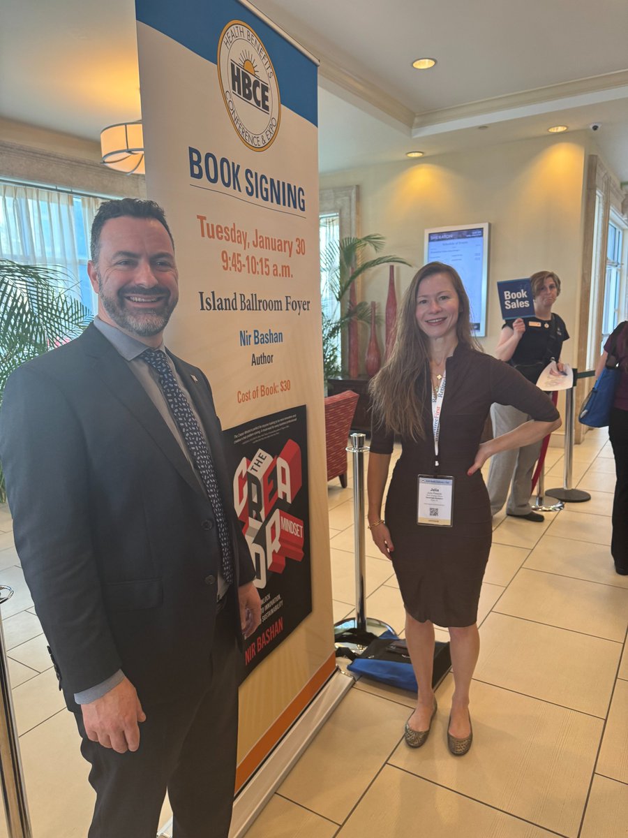 SLAnalytics's tweet image. @SLAnalytics&apos; Chief Strategy Officer Julia Posacki met keynote speaker @Nir_Bashan after his presentation at the @IFEBP 33rd Annual Health Benefits Conference &amp;amp; Expo. He encouraged attendees to be creative - even when building employee benefit plans.
#HealthcareInnovation