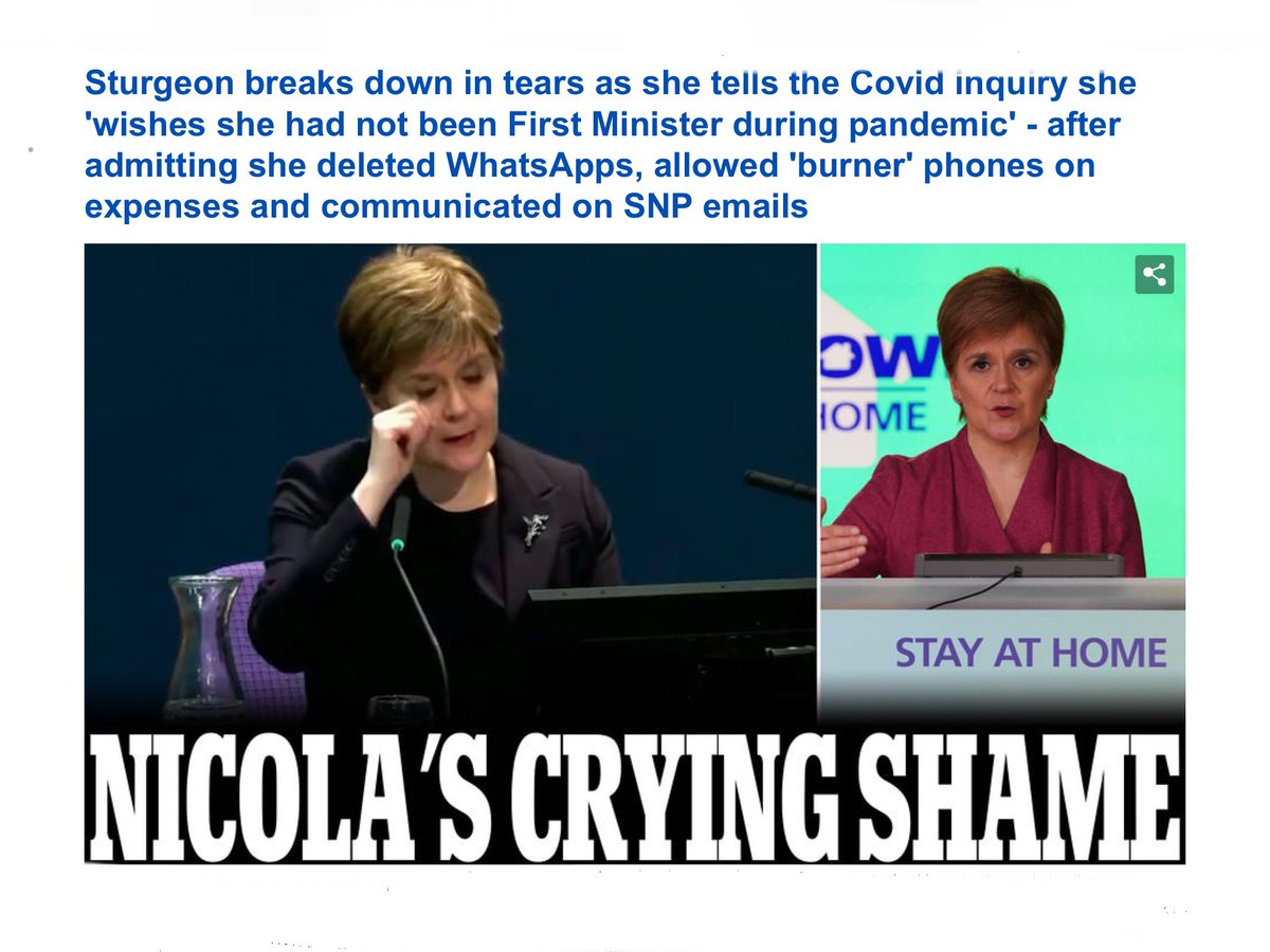 Hello & hope everyone’s having a lovely week & a very happy #BrexitDay on the 4th anniversary the brave UK quit the 4th Reich.😃🇬🇧

Meanwhile, the Covid Enquiry had elements of a Greek tragedy today as pitiful #NicolaSturgeon wins ‘best actress award’.🏆🤦‍♂️