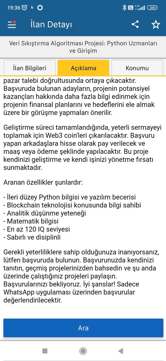 #softwaredevelopment  120 IQ olmazsa iş yapilmiyor 😁 ilanın güzelliği