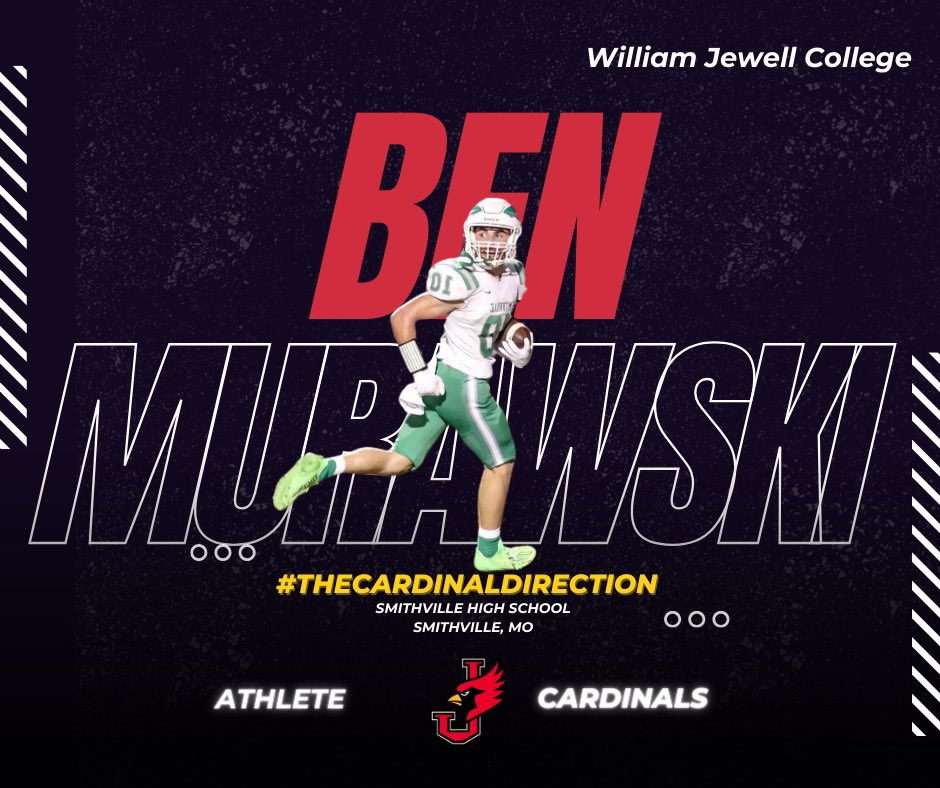 🔴Committed⚪️
I’m excited to say that I will be committing to William Jewell.

I’m thankful for all the coaches, friends and family who have helped me along the way. 

<a href="/CoachAmbroson/">Jason Ambroson</a>
<a href="/JewellFootball/">William Jewell Football</a>
 <a href="/lightningperfkc/">Lightning Performance KC</a>