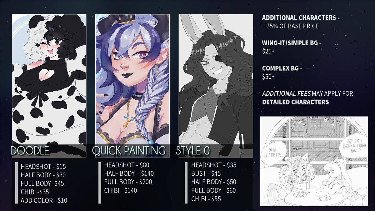 Noxlucent's tweet photo. 💵 🎨 INFO! 
 Feel free to email me at noxlucent@gmail.com if you have any questions! 🔁appreciated! Please read the ToS before submitting a form! ⬇️ Thanks for reading! https://t.co/qZeeeTQdE5
