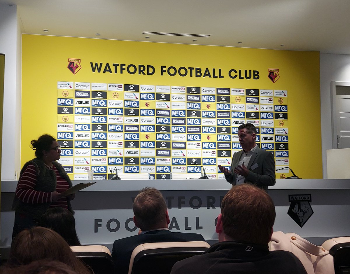JohnHSP's tweet image. A visit to Vicarage Road for the launch of @WFCTrust new 2024-9 strategy.  Clear, relevant and  ambitious document  - and a very enjoyable, innovative and cleverly constructed event.  So lucky to have the Trust as a  partner in Herts.
Very well done to Rob Smith and the team 👏👏